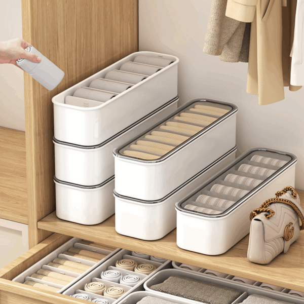 Socks Organizer Box with Lid - Image 2