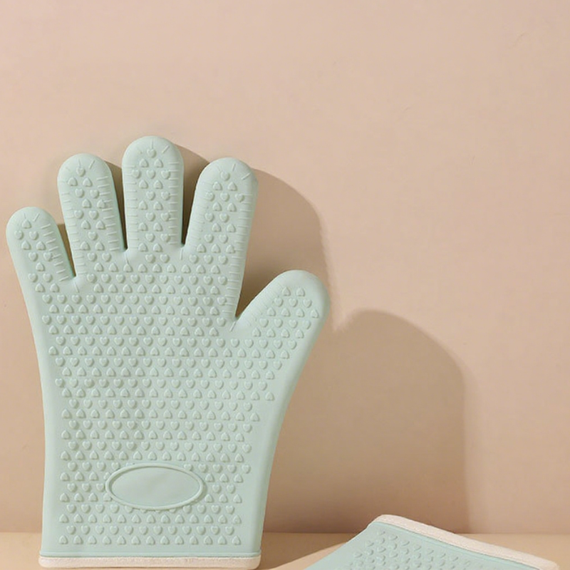 Thickened Silicone Heat - Resistant Gloves